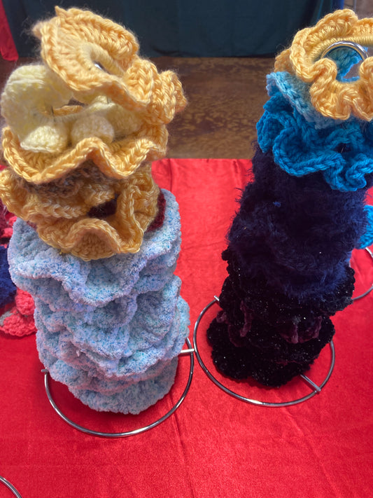 Crochet scrunchies