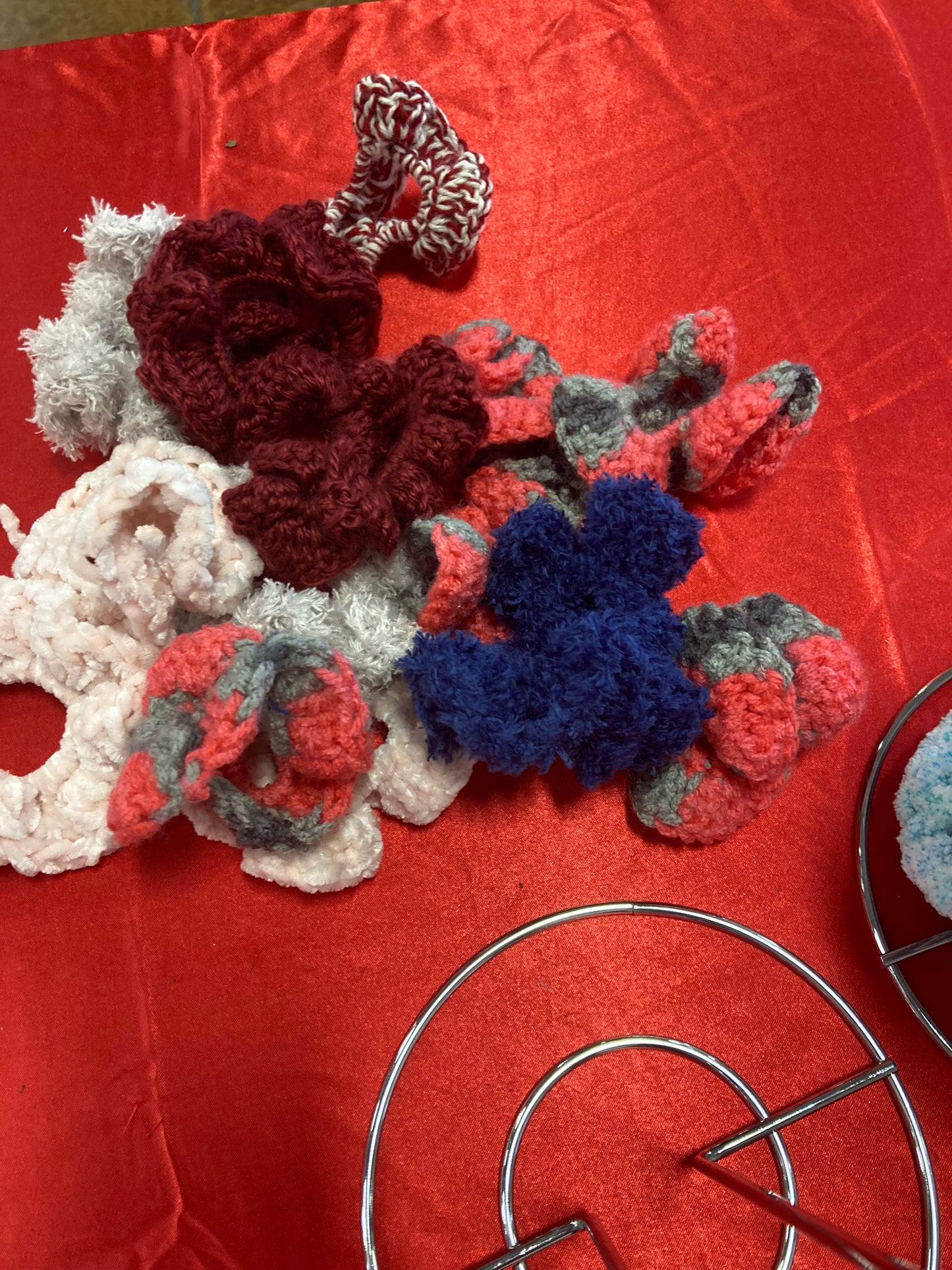 Crochet scrunchies