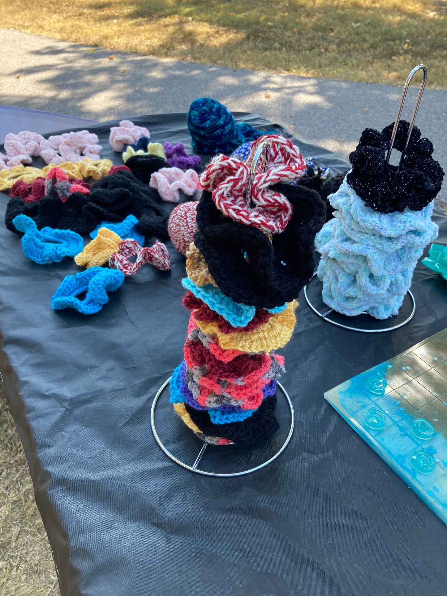 Crochet scrunchies